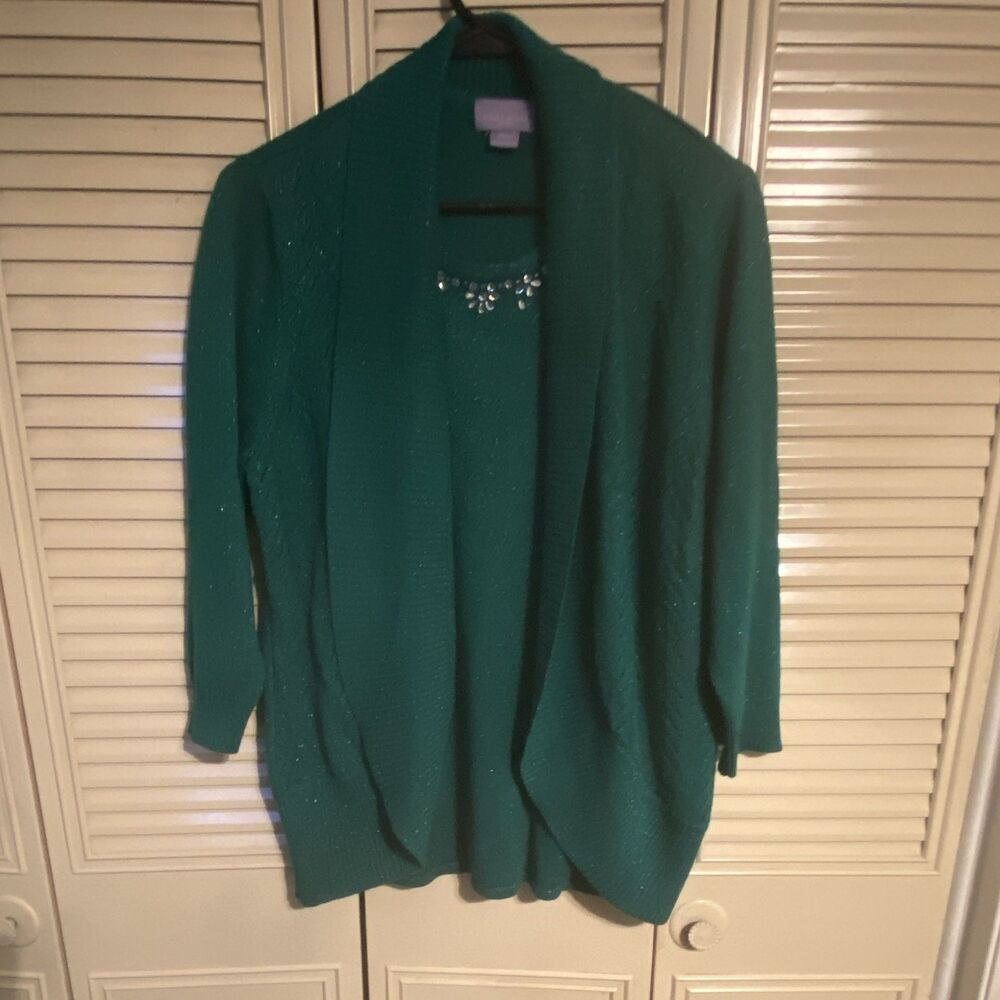 Emerald Green Holiday Sweater Women's Size Large